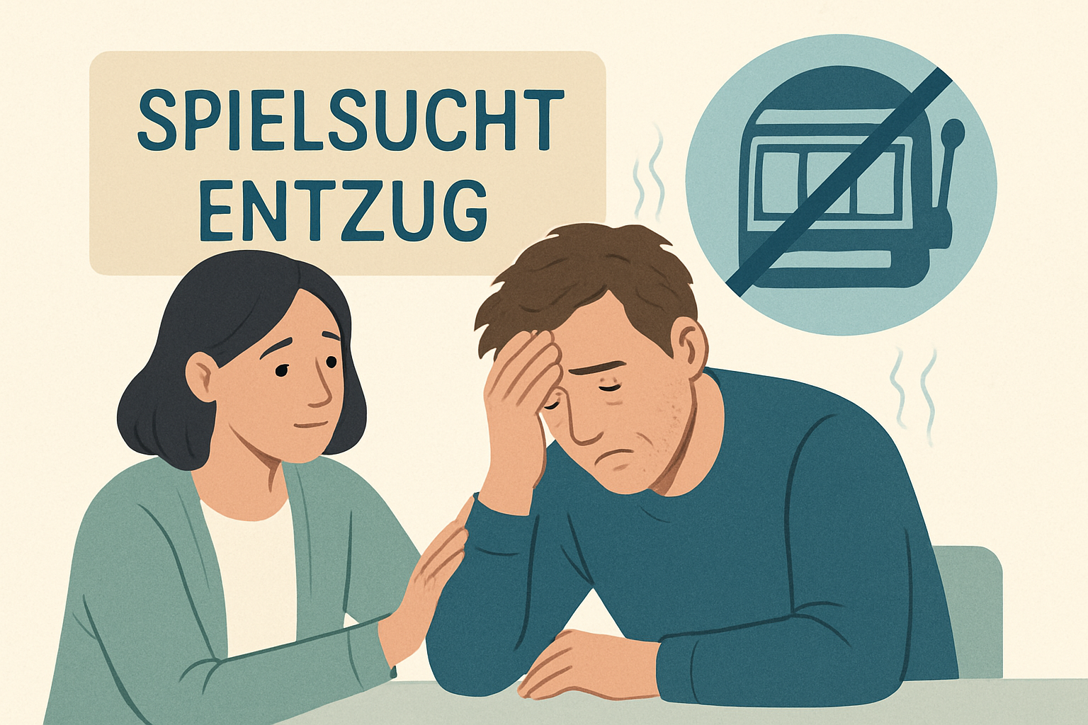 Person durchlebt schwierige Phase des Entzugs mit Unterstützung und Hoffnung auf Heilung