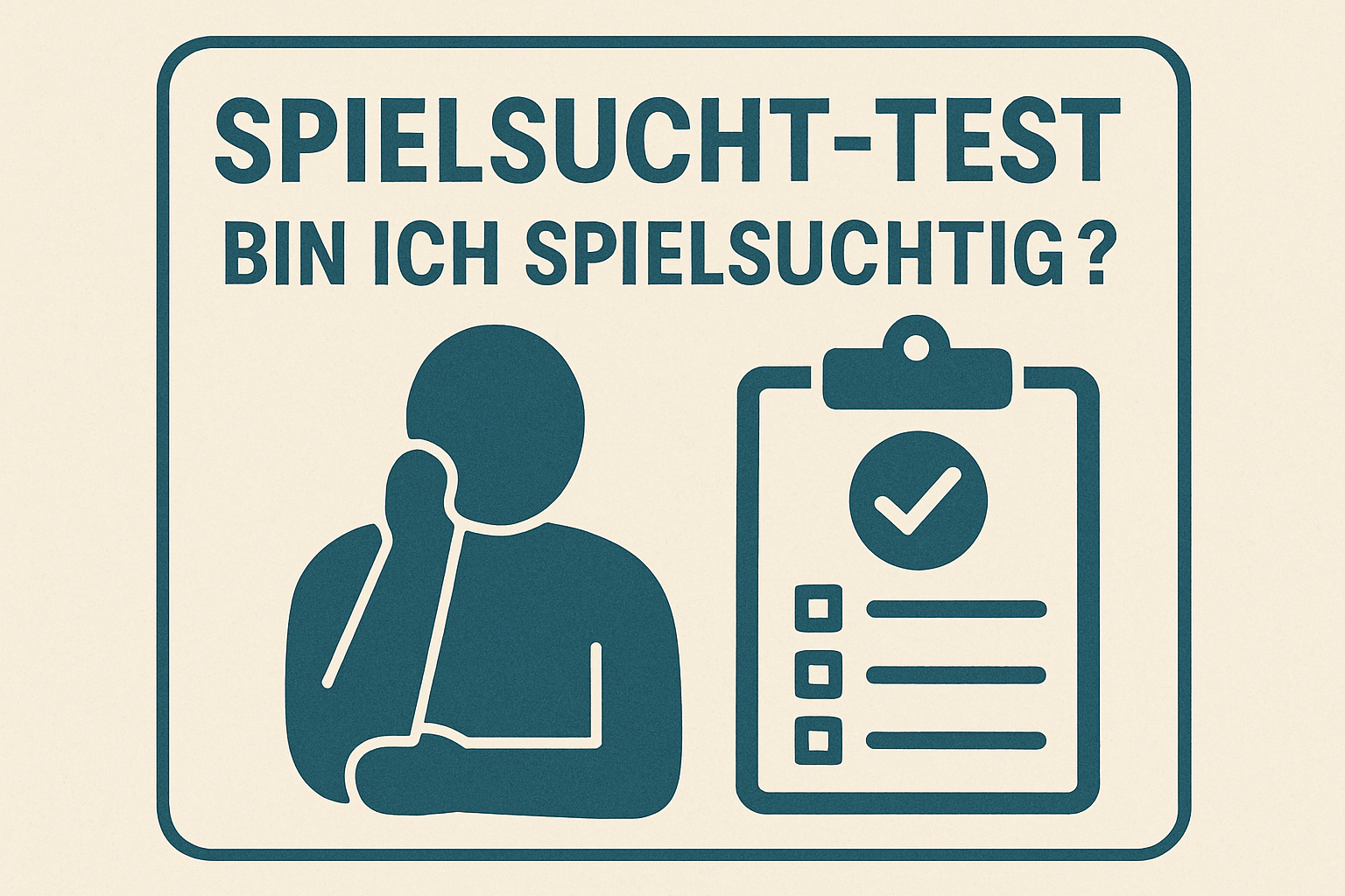 Person füllt einen Spielsucht-Selbsttest aus, um herauszufinden ob eine Glücksspielsucht vorliegt