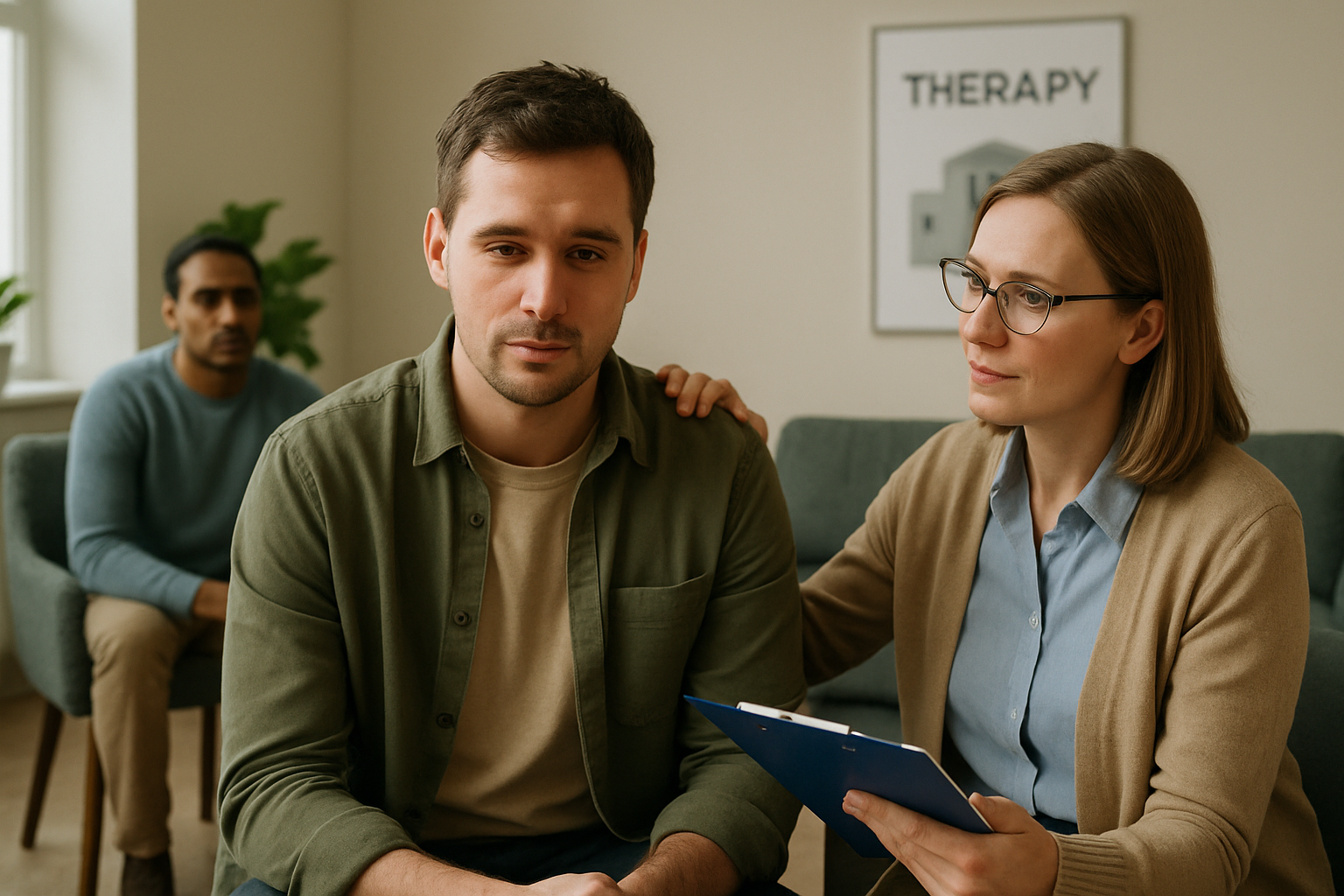 Moderne Suchtklinik mit therapeutischer Umgebung und Grünflächen für stationäre Spielsucht-Behandlung