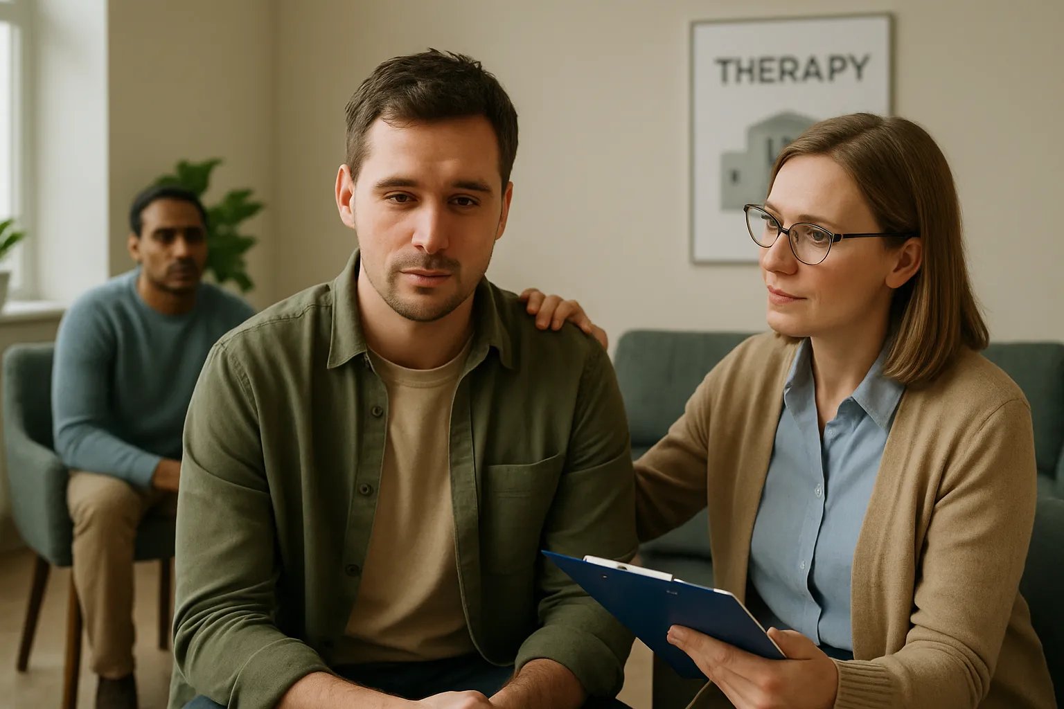 Moderne Suchtklinik mit therapeutischer Umgebung und Grünflächen für stationäre Spielsucht-Behandlung